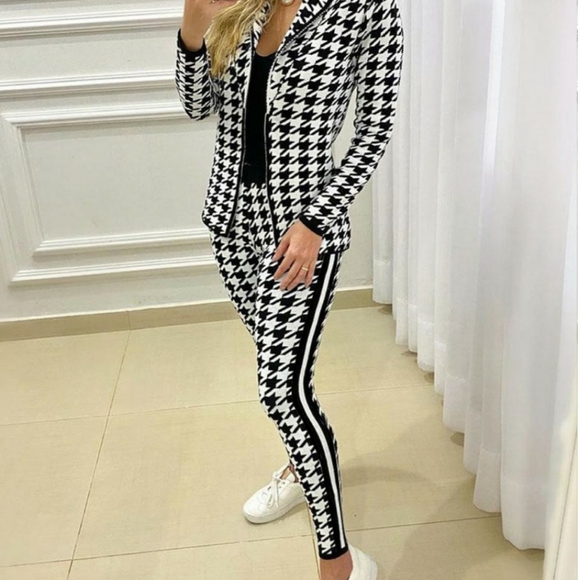 NWOT Houndstooth Jacket & Pants set - Picture 3 of 6